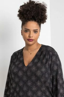 Roman Black Curve Glitter Sparkle Tunic Top -Roman Sales Shop unnamed file 8436