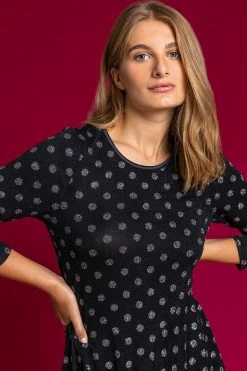 Roman Silver Shimmer Spot Hanky Hem Top 10 Roman Silver Shimmer Spot Hanky Hem Top -Roman Sales Shop unnamed file 8442