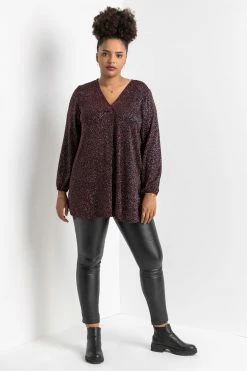 Roman Red Curve Pleat Front Shimmer Tunic Top 9 Roman Red Curve Pleat Front Shimmer Tunic Top -Roman Sales Shop unnamed file 8463