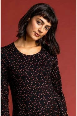 Roman Black Ditsy Star Print Hanky Hem Top 10 Roman Black Ditsy Star Print Hanky Hem Top -Roman Sales Shop unnamed file 8485