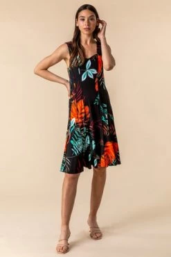 Roman Multi Tropical Print Panel Swing Dress -Roman Sales Shop unnamed file 849
