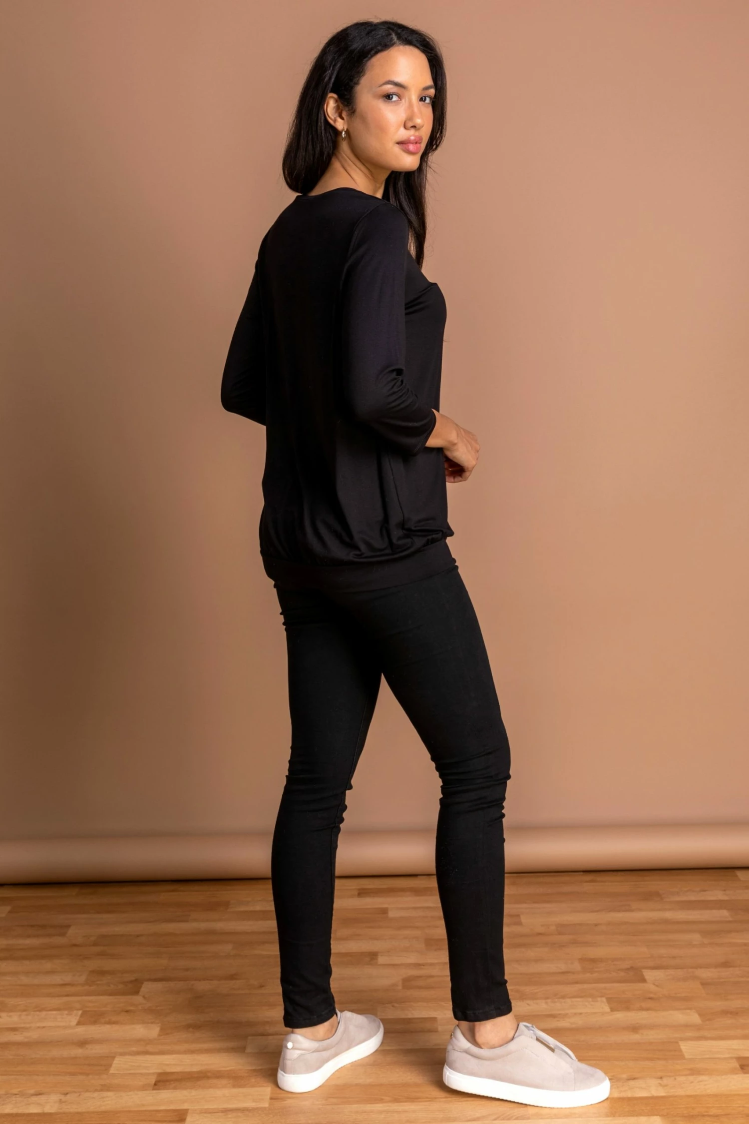 Roman Black Animal Print Colour Block Top 4 Roman Black Animal Print Colour Block Top - Image 2