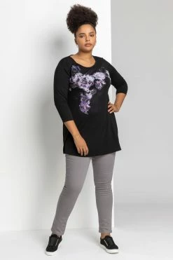 Roman Purple Curve Sparkle Embellished Floral Top 10 Roman Purple Curve Sparkle Embellished Floral Top -Roman Sales Shop unnamed file 8534