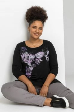 Roman Purple Curve Sparkle Embellished Floral Top 12 Roman Purple Curve Sparkle Embellished Floral Top -Roman Sales Shop unnamed file 8536