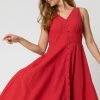 Roman Red Stripe Print Frill Detail Maxi Dress -Roman Sales Shop unnamed file 855