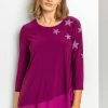 Roman Pink Embellished Star Asymmetric Hem Top 2 Roman Pink Embellished Star Asymmetric Hem Top -Roman Sales Shop unnamed file 8553