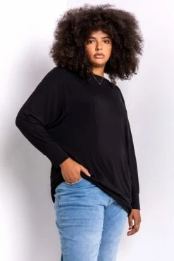 Roman Black Curve Crew Neck Long Sleeve Top 11 Roman Black Curve Crew Neck Long Sleeve Top -Roman Sales Shop unnamed file 8562