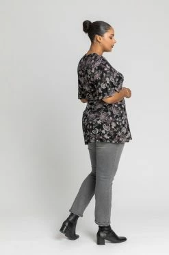 Roman Purple Curve Floral Belted Wrap Top 7 Roman Purple Curve Floral Belted Wrap Top -Roman Sales Shop unnamed file 8569