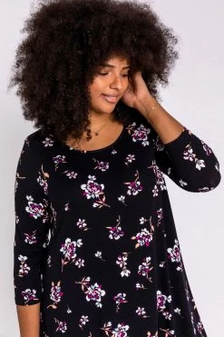 Roman Black Curve Floral Print Tunic Top 10 Roman Black Curve Floral Print Tunic Top -Roman Sales Shop unnamed file 8586