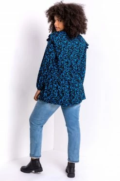 Roman Blue Curve Abstract Animal Frill Detail Tunic 9 Roman Blue Curve Abstract Animal Frill Detail Tunic -Roman Sales Shop unnamed file 8612