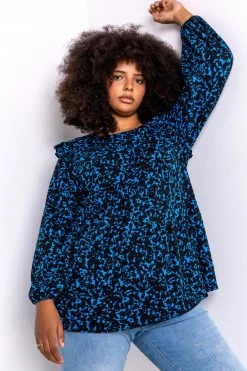 Roman Blue Curve Abstract Animal Frill Detail Tunic 10 Roman Blue Curve Abstract Animal Frill Detail Tunic -Roman Sales Shop unnamed file 8613