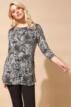 Roman Grey Originals Animal Print Pocket Detail Tunic 11 Roman Grey Originals Animal Print Pocket Detail Tunic -Roman Sales Shop unnamed file 8662