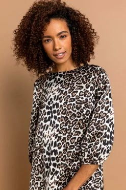 Roman Brown Animal Print Asymmetric Hem Top 10 Roman Brown Animal Print Asymmetric Hem Top -Roman Sales Shop unnamed file 8685