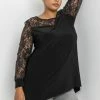 Roman Black Curve Metallic Lace Yoke Top 1 Roman Black Curve Metallic Lace Yoke Top -Roman Sales Shop unnamed file 8702