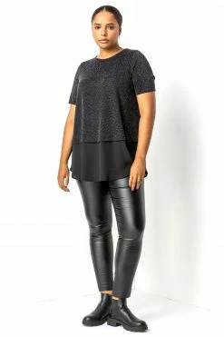 Roman Brown Curve Sparkle Overlay Top -Roman Sales Shop unnamed file 8724