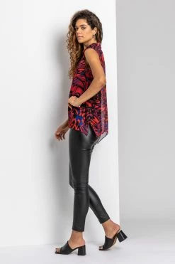 Roman Red Abstract Butterfly Print Keyhole Top 10 Roman Red Abstract Butterfly Print Keyhole Top -Roman Sales Shop unnamed file 8734