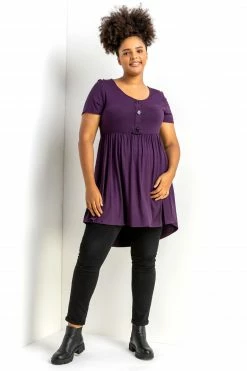 Roman Purple Curve Plain Buttoned Detail Top 9 Roman Purple Curve Plain Buttoned Detail Top -Roman Sales Shop unnamed file 8746