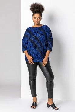 Roman Blue Curve Batwing Sparkle Snake Print Top 9 Roman Blue Curve Batwing Sparkle Snake Print Top -Roman Sales Shop unnamed file 8766