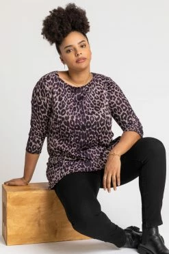 Roman Purple Curve Animal Print Jersey Top 11 Roman Purple Curve Animal Print Jersey Top -Roman Sales Shop unnamed file 8788