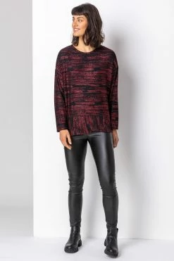 Roman Red Contrast Shimmer Stripe Print Top 9 Roman Red Contrast Shimmer Stripe Print Top -Roman Sales Shop unnamed file 8793