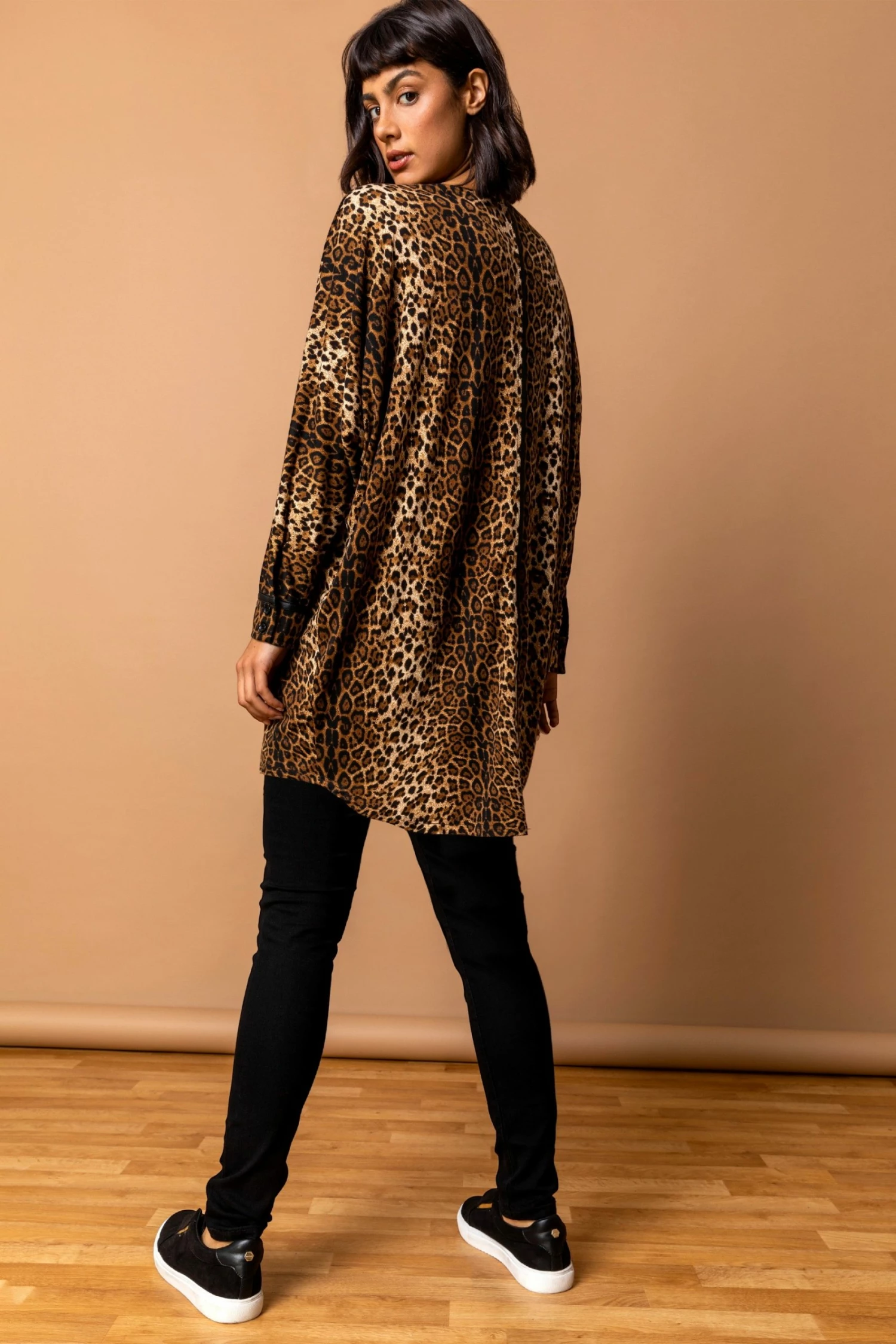 Roman Brown Animal Print Tunic Top 4 Roman Brown Animal Print Tunic Top - Image 2