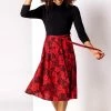 Roman Red Floral Print Fit And Flare Dress 1 Roman Red Floral Print Fit And Flare Dress -Roman Sales Shop unnamed file 88