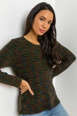 Roman Green Textured Yarn Top With Scarf 10 Roman Green Textured Yarn Top With Scarf -Roman Sales Shop unnamed file 8809