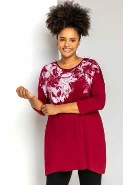 Roman Purple Curve Floral Embellished Top -Roman Sales Shop unnamed file 8815