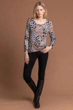 Roman Grey Animal Print Bow Back Top 9 Roman Grey Animal Print Bow Back Top -Roman Sales Shop unnamed file 8836