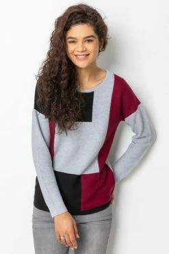 Roman Red Colour Block Ribbed Jumper 11 Roman Red Colour Block Ribbed Jumper -Roman Sales Shop unnamed file 8844