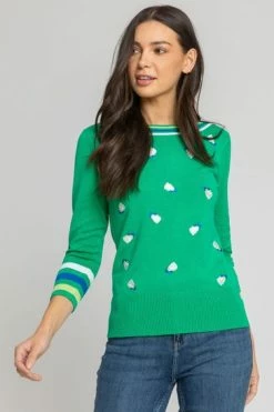 Roman Blue Heart Embroidered Stripe Print Jumper 15 Roman Blue Heart Embroidered Stripe Print Jumper -Roman Sales Shop unnamed file 8851