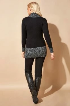 Roman Black V Neck Overlap Button Detail Jumper 13 Roman Black V Neck Overlap Button Detail Jumper -Roman Sales Shop unnamed file 8856