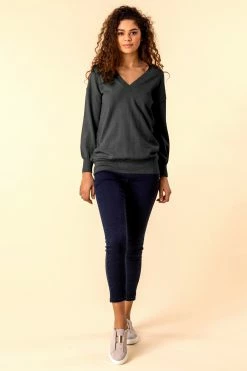 Roman Grey V-Neck Long Sleeve Jumper 13 Roman Grey V-Neck Long Sleeve Jumper -Roman Sales Shop unnamed file 8865