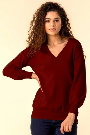 Roman Grey V-Neck Long Sleeve Jumper 11 Roman Grey V-Neck Long Sleeve Jumper - Image 9