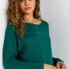 Roman Green Stud Detail Jersey Jumper Top 2 Roman Green Stud Detail Jersey Jumper Top -Roman Sales Shop unnamed file 8877