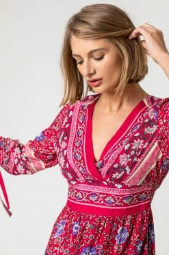 Roman Red Floral Border Print Maxi Dress 11 Roman Red Floral Border Print Maxi Dress -Roman Sales Shop unnamed file 889