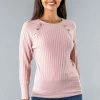 Roman Pink Button Detail Ribbed Jumper 2 Roman Pink Button Detail Ribbed Jumper -Roman Sales Shop unnamed file 8903