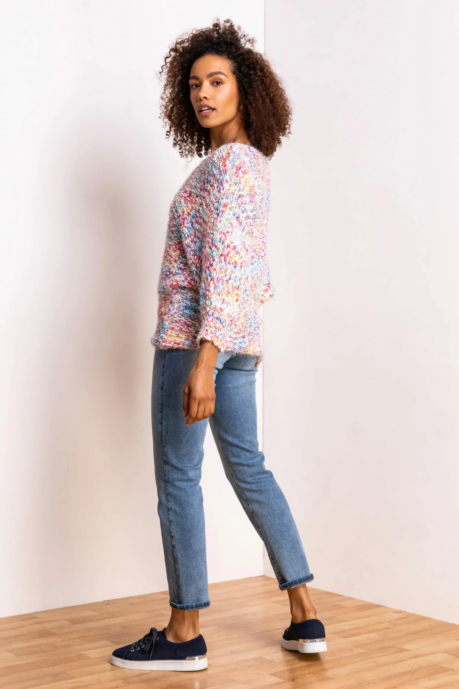 Roman Pink Fluffy Batwing Sleeve Jumper 4 Roman Pink Fluffy Batwing Sleeve Jumper - Image 2