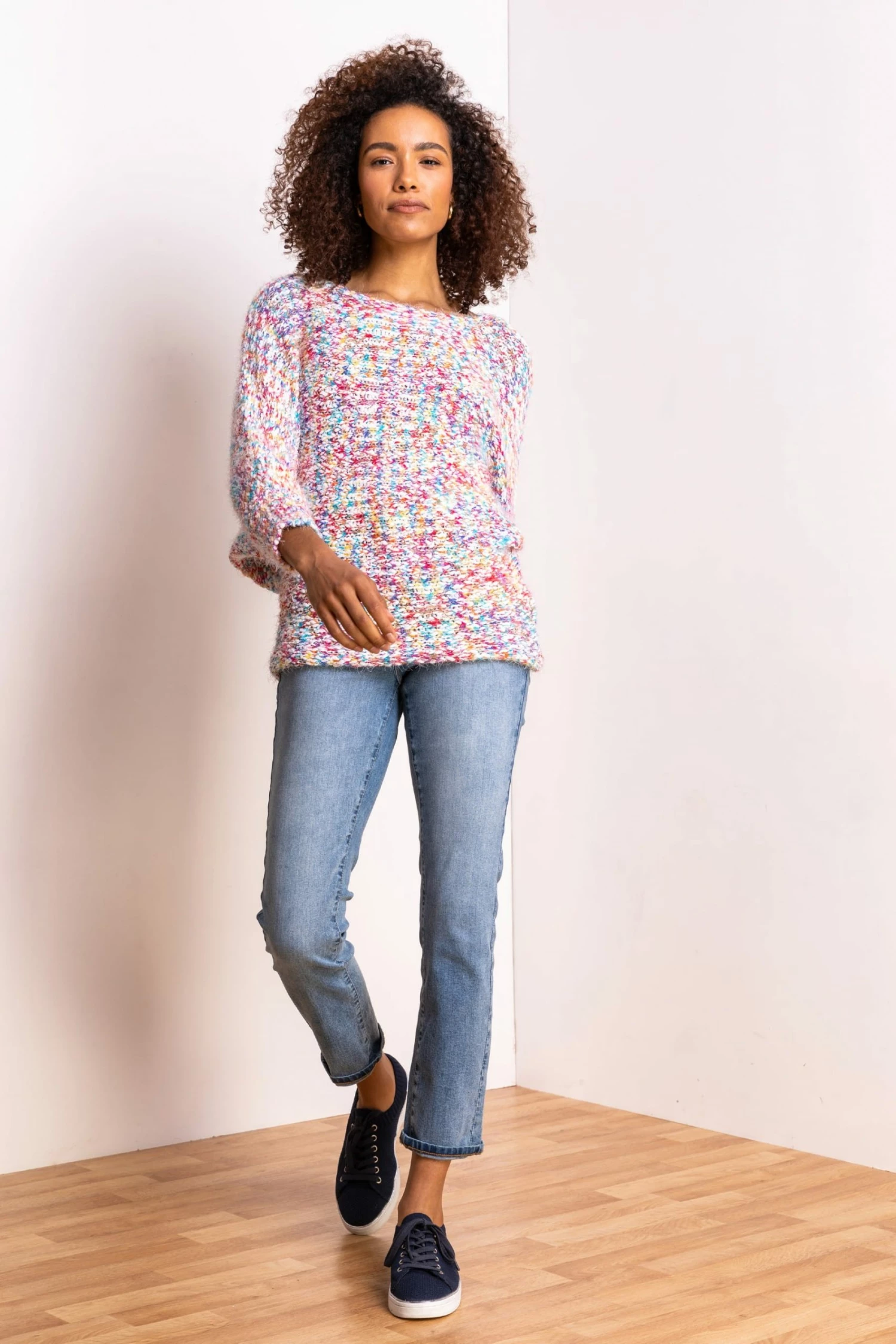 Roman Pink Fluffy Batwing Sleeve Jumper 5 Roman Pink Fluffy Batwing Sleeve Jumper - Image 3