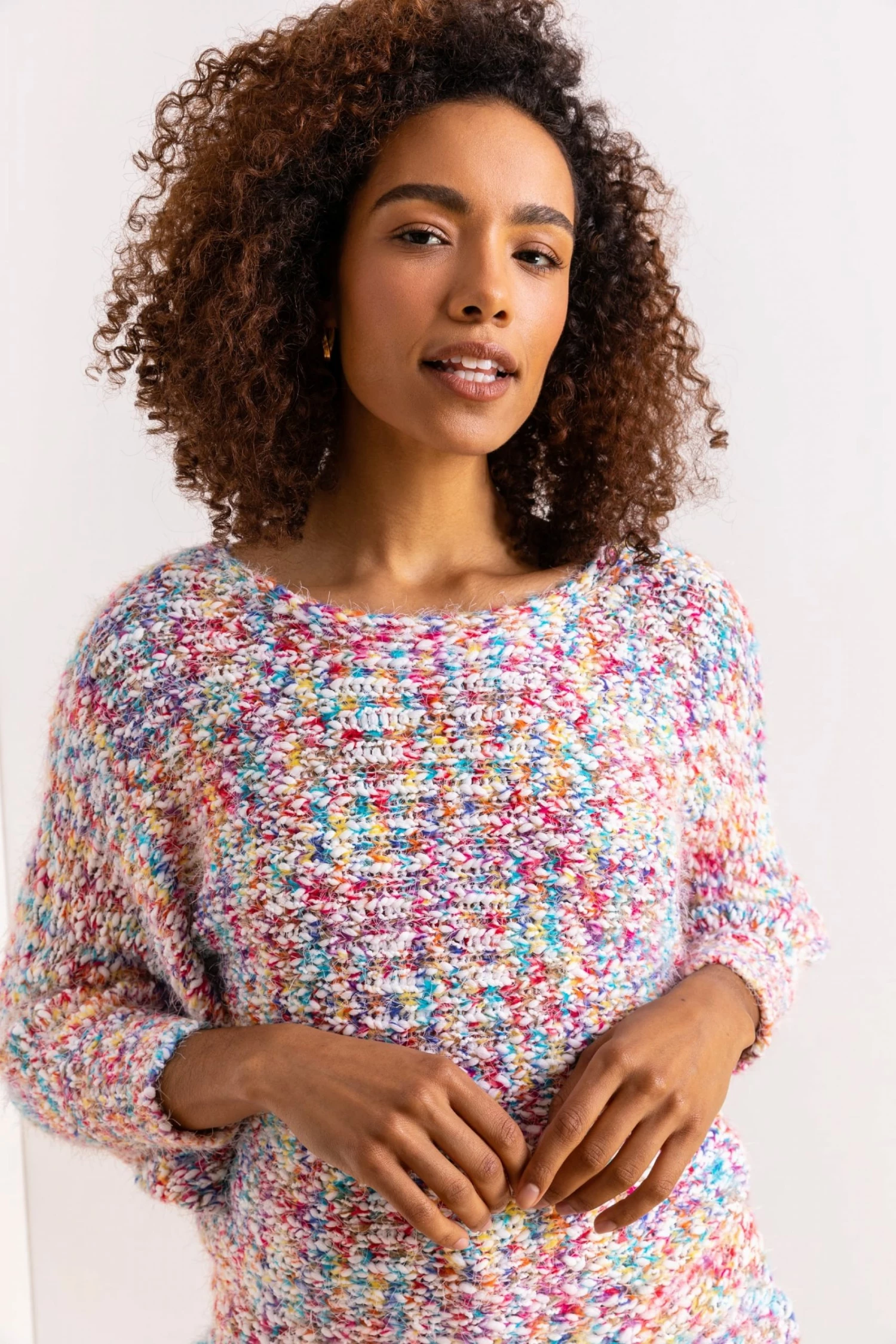 Roman Pink Fluffy Batwing Sleeve Jumper 6 Roman Pink Fluffy Batwing Sleeve Jumper - Image 4