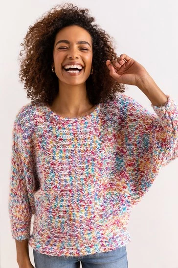 Roman Pink Fluffy Batwing Sleeve Jumper 7 Roman Pink Fluffy Batwing Sleeve Jumper - Image 5