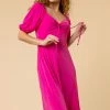 Roman Pink Ruched Jersey Tie Detail Midi Dress 1 Roman Pink Ruched Jersey Tie Detail Midi Dress -Roman Sales Shop unnamed file 892
