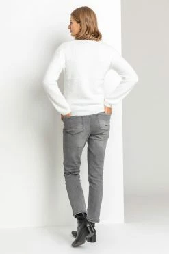 Roman White Sequin Star Crew Neck Jumper 9 Roman White Sequin Star Crew Neck Jumper -Roman Sales Shop unnamed file 8932