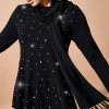 Roman Black Embellished Tunic Jumper With Scarf 2 Roman Black Embellished Tunic Jumper With Scarf -Roman Sales Shop unnamed file 8940