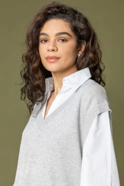 Roman Grey Cable Knit Shirt Collar Jumper 11 Roman Grey Cable Knit Shirt Collar Jumper -Roman Sales Shop unnamed file 8948