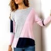 Roman Pink Colour Block Round Neck Jumper 2 Roman Pink Colour Block Round Neck Jumper -Roman Sales Shop unnamed file 8959