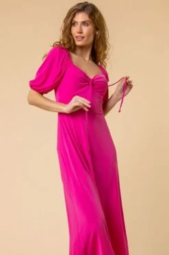 Roman Pink Ruched Jersey Tie Detail Midi Dress 11 Roman Pink Ruched Jersey Tie Detail Midi Dress -Roman Sales Shop unnamed file 896