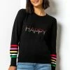 Roman Black Diamante Embellished Happy Jumper 1 Roman Black Diamante Embellished Happy Jumper -Roman Sales Shop unnamed file 8965