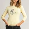 Roman Yellow Floral Motif Embroidered Jumper 2 Roman Yellow Floral Motif Embroidered Jumper -Roman Sales Shop unnamed file 8970