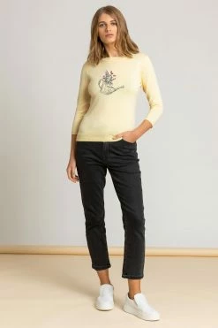 Roman Yellow Floral Motif Embroidered Jumper -Roman Sales Shop unnamed file 8972